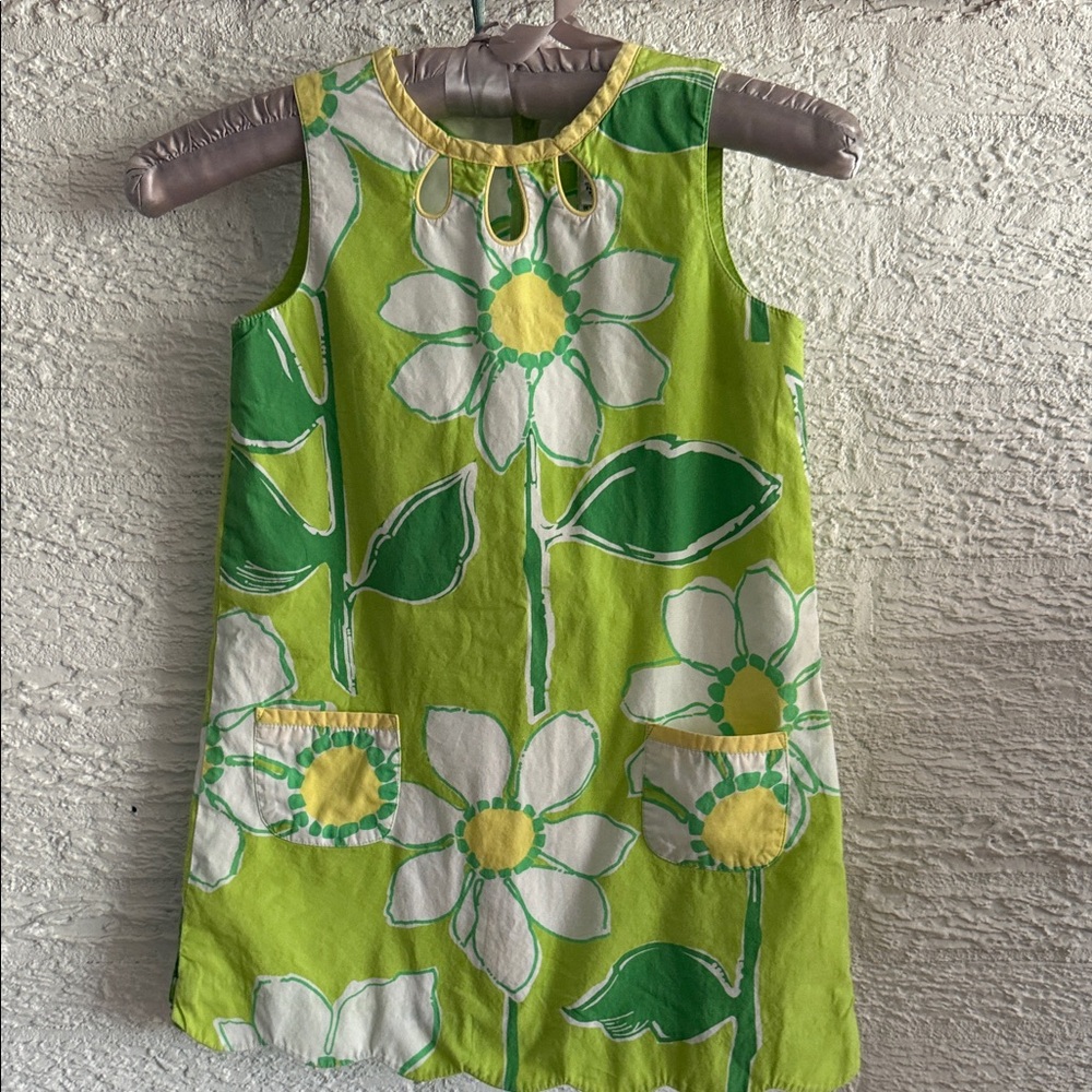 Lilly Pulitzer Lime and Yellow Floral Dress - Picture 2 of 8